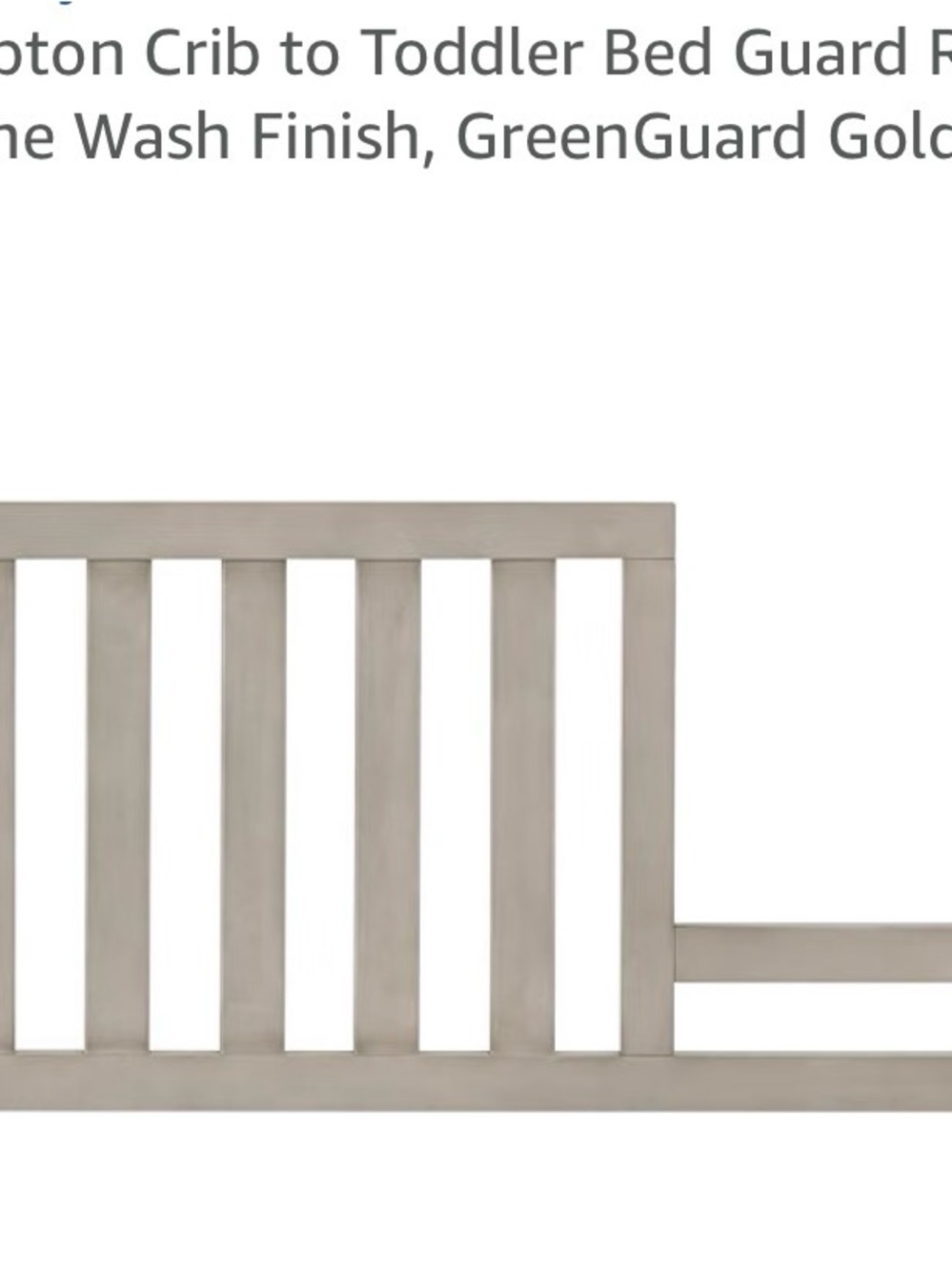 Convertible Crib Guard Rail - Neutral Light Gray